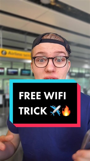Free WiFi trick…✈️🔥#free #wifi #airport #lifehack #lifelessons
