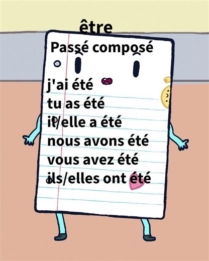 être - Passé composé. Let us learn French conjugation. Apprenons le français. #conjugaisonfrançais