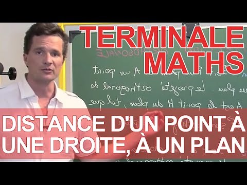 Distance from a point to a line, to a plane: course reminder - MATHS - TS - Les Bons Profs