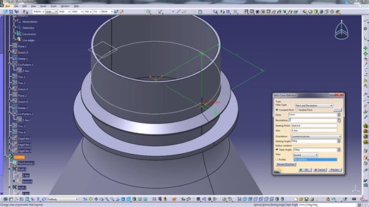 Catia V5 - Design a Plastic Coca Cola Bottle - Shape & Part Design (Detail Des