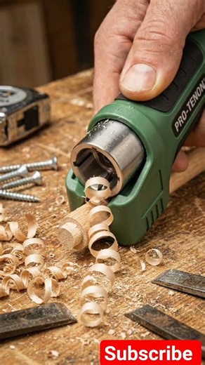Mini Tenon Cutter in Action 🔥 Perfect Wood Joinery #shorts #woodworking #tools