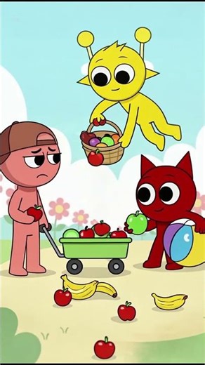 The Fruit-Tastic Friends! Fun & Colorful Adventure 🌈✨ #shorts
