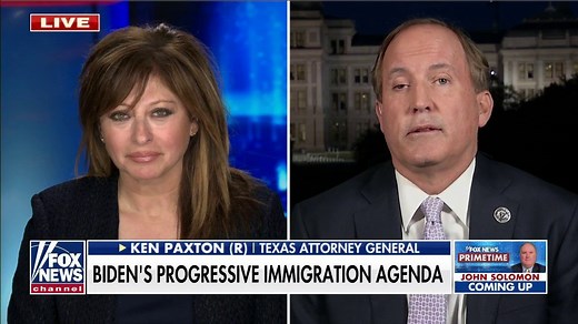 982K views · 10K reactions | "This sends a signal that these courts, these judges are open to hearing about the law and what's actually going on." Texas Attorney General Ken Paxton joined "Fox News Primetime" on Wednesday with reaction to a federal judge temporarily blocking President Biden's attempt to put a moratorium on deportations for 100 days. https://fxn.ws/3iSwkD3 | Fox News | Facebook