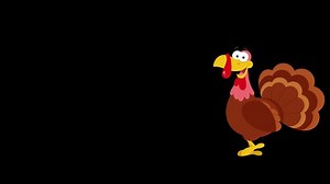 Download Cute Turkey Cartoon Character Walking for free