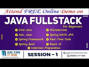 JAVA Fullstack | Online Training | Session - 1 | Kalyan IT Hub