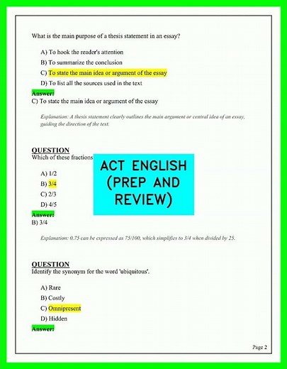ACT ENGLISH PREP AND REVIEW 2026 Full Practice Questions Grammar Rules Study GuideFor Exam Success
