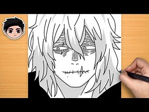 Easy Anime Drawing | How to Draw Tomura Shigaraki from My Hero Academia Step-by-Step