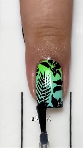 1M views · 4.2K reactions | Here’s the tutorial for my tropical vibe’s design! Products Used: Color Club Nail Lacquer We Liming, Age Of Aquarius and I’m Outta Here UberChic Beauty Just Beachy Stamping Plate Whats Up Nails Neither Noir Seche Fast Dry Top Coat | Skys Nails | Facebook