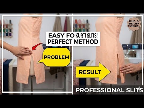 Kurti Slit Stitching Tutorial | Easy Chack Folding Method (Beginner Friendly)