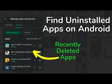 Find Uninstalled apps on Android