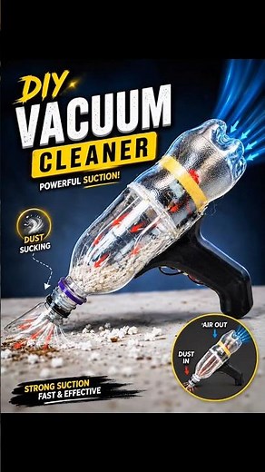 😱 Plastic Bottle Se Powerful Vacuum Cleaner Bana Diya! | DIY Science Project 🔥 #diy #viral #project