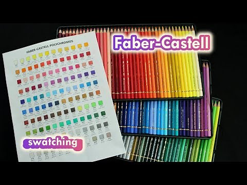 Faber-Castell Polychromos set of 120 colour pencils | Unboxing and Swatching | + Free chart