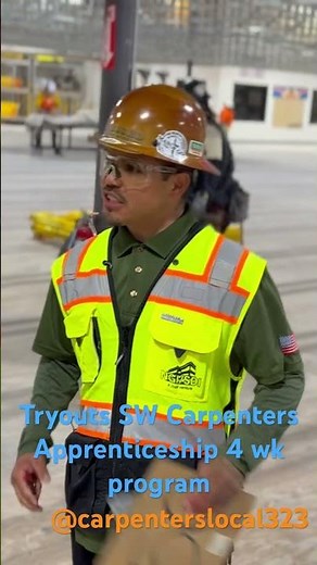 Forman Alex Perez evaluating Southwest carpenters apprenticeship tryouts, at Local 323 in S.LA CA