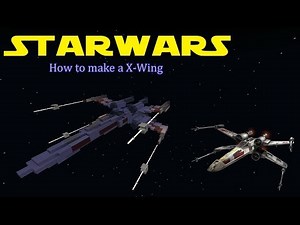 [Minecraft star wars] X-Wingの作り方 - how to make a X-Wing