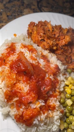 Crawfish Recipe with White Rice, Sweet Peas & Corn
