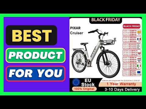 Pixar Cruiser Electric Bike 25 Km/h Peak 600W 36V12.8Ah Battery 120km