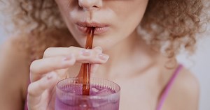 Woman, Model, Drink. Free Stock Video