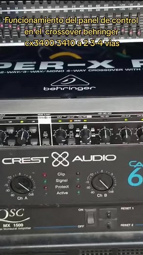 Funcionamiento del panel de control en el crossover behringer cx3400-3410 a 2-3 vias#sonido #sonidero #sonidoprofesional #crossover #viral