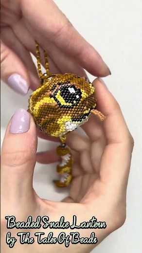 Beaded Snake Pattern 🐍 Seed Bead Zodiac Animals Patterns #kawaii #beading