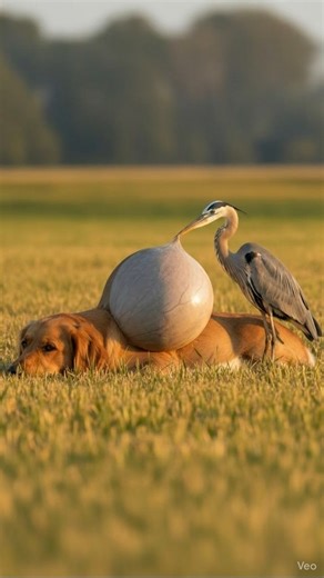 No One Expected This Bird to Help an Injured Dog #wildliferescue #animalrescue