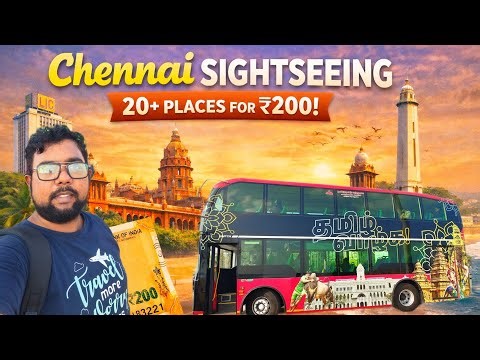 Chennai Double Decker Bus Tour 😍 Historic Places in Chennai for ₹200 | Explore Chennai from Top View