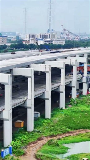 For Highway & Railway Traffic, Onshore Approach Bridge Of Shiziyang Channel Under Construction