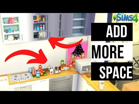 HOW TO ADD MORE SPACE TO COUNTERS AND SHELVES | THE SIMS 4