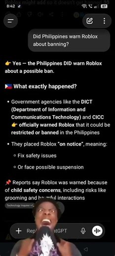 WE'RE SO COOKED!!!!ROBLOX BANNING PHILIPPINES