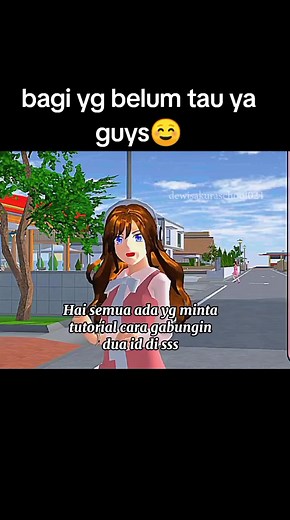 Tutorial Gabungin Dua ID di Sakura School Simulator