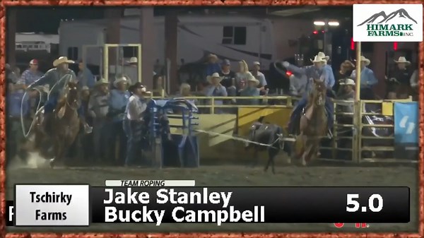 Jake Stanley and Bucky Campbell stopped the clock in Kennewick, picking up the win with 16.3 seconds on three head. | PRCA ProRodeo
