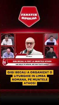 GIGI BECALI A ORGANIZAT O LITURGHIE IN LIMBA ROMANA, PE MUNTELE ATHOS!