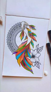 104K views · 2.7K reactions | Koi Fish Mandala✨ Materials Used: Menorah A5 Cassata sketchbook Uniball Unipin fineliners Maped compass Karin brushmarker pro Soniofficemate golden paint marker #mandalaart #fypシ゚ #arttutorial #artist #explore | arthetic.silu | Facebook