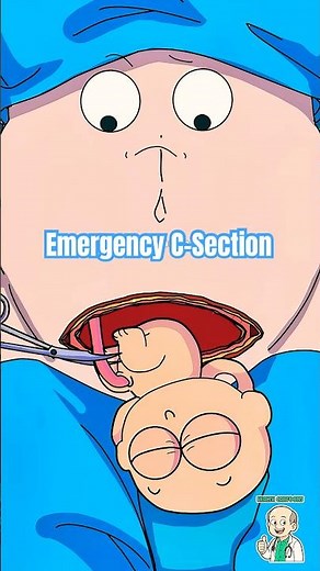 Emergency C-Section: When Natural Birth is Too Risky!🚨 #csectionbirth #animation