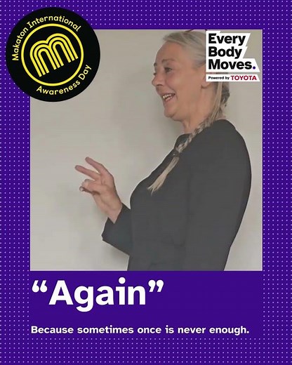 Makaton sign for "Again". #MakatonInternationalAwarenessDay #SignLanguage #EveryBodyMoves #Inclusion