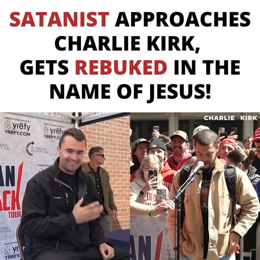Satanist Approaches Charlie Kirk, Gets Rebuked in the Name of Jesus! CHRIST IS KING! Subscribe to The Charlie Kirk Show: http://apple.co/2VCxGsh Join Charlie Kirk Exclusive today: https://members.charliekirk.com | Charlie Kirk