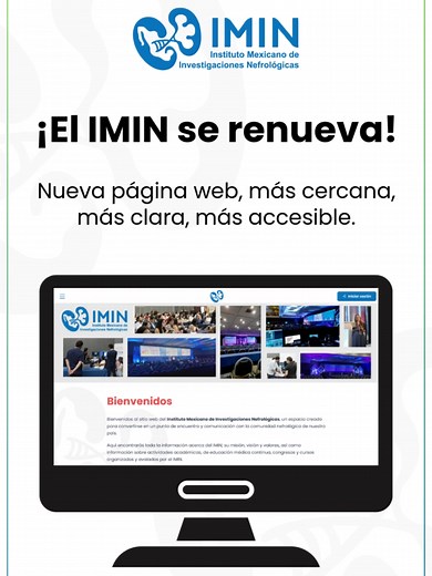 🚀 El IMIN inicia una nueva etapa digital. Renovamos nuestro sitio web con el objetivo de ofrecer un espacio más funcional, claro y alineado con las necesidades de la comunidad nefrológica. Te invitamos a explorar este nuevo espacio y a seguir construyendo comunidad con nosotros. 🔗 https://imin.org.mx/ #IMIN #IMIN2026 #SomosIMIN