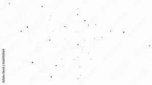 Abstract network connected lines animation on white background. UHD loop big data technology