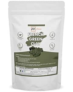 French Green Clay Powder 2 LBS / 908 GMS | Illite Montmorillonite Clay for Facial Masks, Creams, Soft Peels and Scrubs, and Soap Making