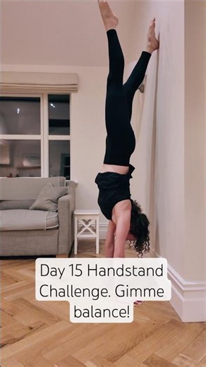 Day 15 | Press Handstand Challenge – Quick Practice. Give me balance! 🙏 #handstandchallenge #yoga