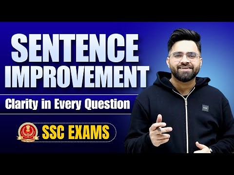 Sentence Improvement English Grammar | SSC Exams 2025 | English For SSC CGL, CHSL | Tarun Grover