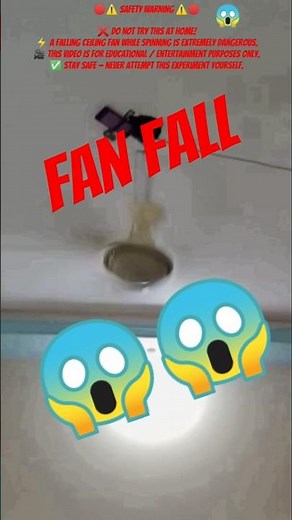 ceiling fan falling down video#experimnent #ceilingfan #shortfeed #ytshorts #youtubeshorts #electric