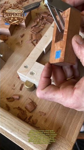 Perfect Mortise Chisel Jig Clean Precision Cuts! #woodworking #tools #handtools
