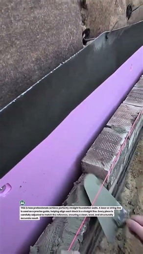 Perfect Wall Alignment with Laser Line! #construction #masonry #tools #shorts #DIY