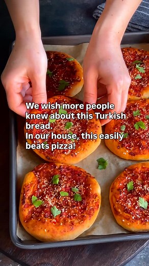 It’s called biberli ekmek (pepper bread), a spicy flatbread that’s super popular in the south of Turkey, our home. You’ll find it in bakeries, on the streets, or freshly baked at home for breakfast or tea time. We make it quite often here in the UK, and everyone who tries it loves it. When we pack it in our son’s lunch box, his friends always want to taste it and ask him to bring more the next day! It’s not even well known in every part of Turkey, but we think everyone should try it — it’s that 