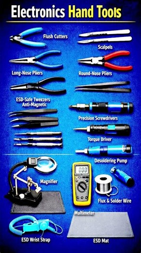 15 Electronics Hand Tools EVERY Beginner Must Have! #shorts #electronicstools #handtools