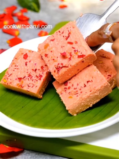 Rose Kharvas 🌹 Ek baar banao aur pehli bite mein hi pyaar ho jaye 😍✨ Cheesecake jaisi softness, milk pudding jaisa melt-in-mouth texture Save the video for later ❤️ #RoseKharvas #EgglessDessert #NoBakeSweet #CookWithParul #IndianDessert [Easy Rose Kharvas Recipe, Instant Kharvas Without Eggs, Maharashtrian Sweet At Home, No Oven Milk Dessert, Eggless Steamed Dessert, Rose Flavoured Indian Sweet]