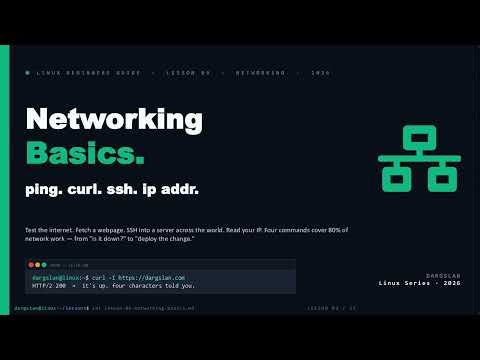 ssh, curl, ping - Linux Networking from Scratch