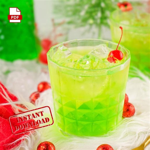 Grinch Cocktail Recipe | Fun Christmas Party Drink (digital Download) - Etsy