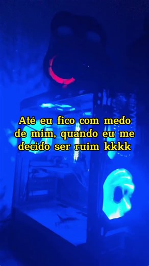 Stunning Computer Setup with Animated Mask Design