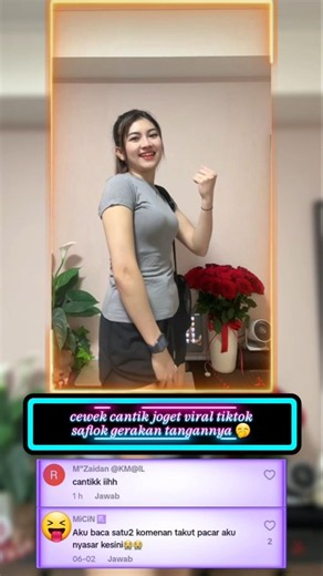 saflok gerakan tangannya, cewek cantik joget trend tiktok #foryou #dangdut #jogetseru #fypシ #viral